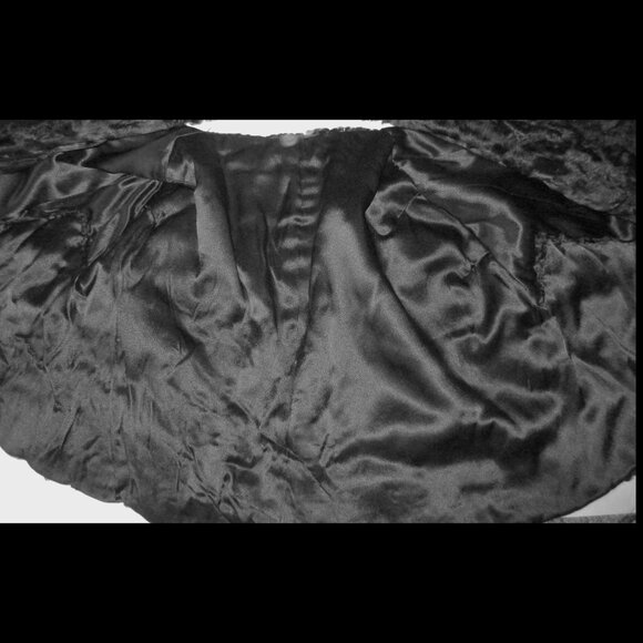 Vintage 1940's Black Broadtail-Persian Lamb Fur Stole Cape - Picture 12 of 15